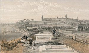 Ospedale e cimitero a Scutari da William Crimea Simpson