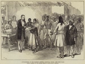 Pazienti esterni al Sassoon General Hospital, Poona da William Crimea Simpson