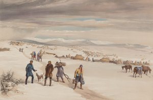 Il campo della Seconda Divisione, guardando a est. Gennaio 1855 da William Crimea Simpson