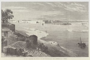 Il forte di Allahabad e la confluenza del Jumna con il Gange da William Crimea Simpson
