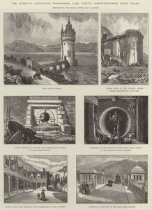Acquedotto della Corporazione di Liverpool, Lago Vyrnwy, Montgomeryshire, Galles del Nord da William Crimea Simpson