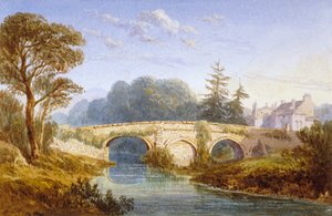 Vista del Ponte di Eltham vicino al Palazzo di Eltham, Woolwich, Greenwich, Londra, c1830