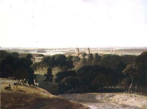 Veduta di Londra dal Parco di Greenwich da William Daniell