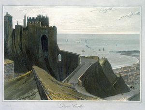 Castello di Dover, Kent, 1823 da William Daniell
