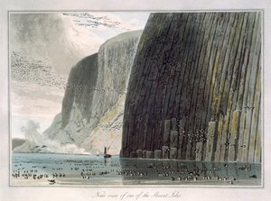 Vista ravvicinata di una delle isole Shiant, Ebridi Esterne, Scozia, 1829