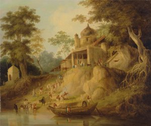 Le rive del Gange da William Daniell