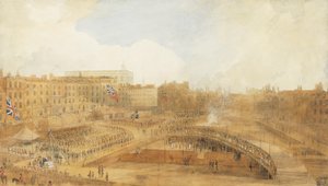 Il Principe di Galles posa la prima pietra del Teatro Reale, Covent Garden, 31 dicembre 1808