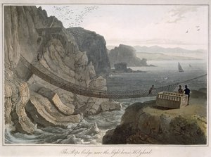 Il ponte di corda vicino al faro, Holyhead, da 