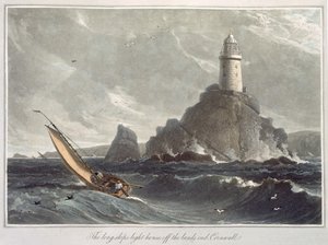 Il faro di Longships di Lands End, Cornovaglia, dal Volume I di 