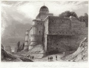 Tomba di Baber a Sumbul Babur da William Daniell