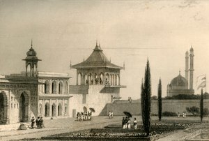 Vista nel giardino del palazzo, Lucnon, 1835