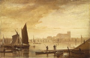 Ponte e abbazia di Westminster da William Daniell