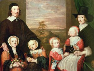 Ritratto di famiglia non identificata, tradizionalmente ritenuto quello di Sir Thomas Browne, metà degli anni 1640 da William Dobson