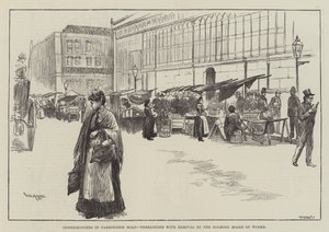 Venditori ambulanti in Farringdon Road, minacciati di rimozione dal Consiglio di Holborn da William Douglas Almond