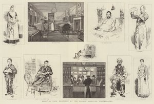 Vita ospedaliera, schizzi al London Hospital, Whitechapel da William Douglas Almond