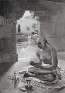 Kalidasa che scrive il "Messaggero delle Nuvole," 375 d.C.