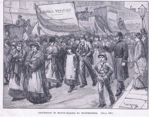 Processione dei fabbricanti di fiammiferi a Westminster, 1871 d.C. da William Douglas Almond