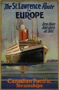 Canadian Pacific St. Lawrence Route To Europe, 1925 da William Dudley Burnett Ward the Younger