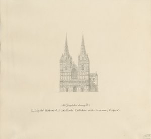 Cattedrale di Lichfield - Facciata ovest da William Dugdale
