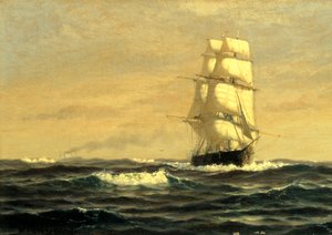 Nave a vela - al largo della costa del Maine da William E. Norton