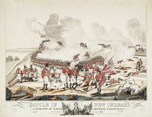 Battaglia di New Orleans e morte del Maggiore Generale Packenham da William Edward (after) West