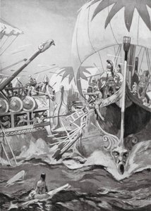 La sconfitta di una flotta ionica da William Edward (after) Wigfull