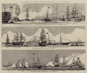 Schizzi alla Rassegna Navale a Spithead (incisione)