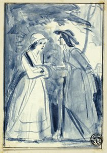 Due donne in abiti di fine XVIII secolo