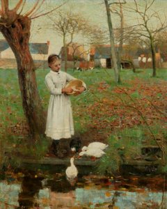 Dare da Mangiare alle Anatre da William Edward Stott