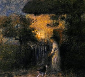 Il gatto randagio, c.1890 da William Edward Stott