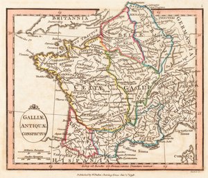 Antica Gallia. Mappa. da William Faden