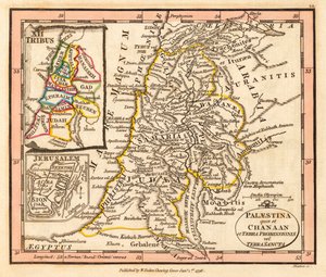 Palestina. Mappa da William Faden