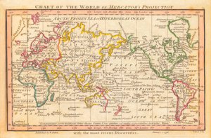 Mappa del mondo da William Faden
