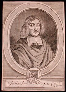 Ritratto di Christopher Simpson (c.1605-69) da William Faithorne