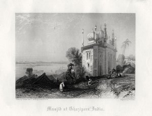 Moschea a Chazipore, India da William Finden