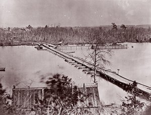 Ponte di barche, Broadway Landing, fiume Appomattox, 1861-65