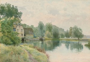 Houghton Mill sul fiume Ouse da William Fraser Garden
