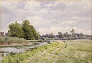 Sul fiume Ouse, Hemingford Grey, 1904 da William Fraser Garden
