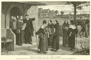Wyclif invia i suoi poveri sacerdoti da William Frederick Yeames