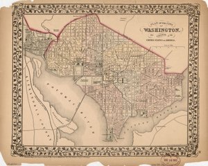 Piano della città di Washington - la capitale degli Stati Uniti d