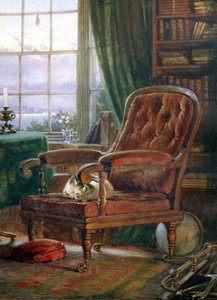 Lo studio di John Ruskin a Brantwood, Cumbria (dettaglio) da William Gersham Collingwood