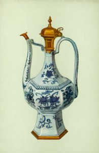 Brocca, periodo di Wan Li, cinese, con montatura di Augusta da William Gibb