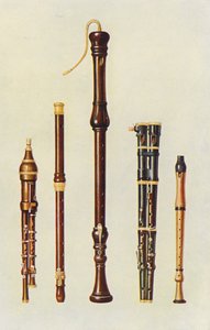 Strumenti musicali: Due flageolet doppi, un flauto tedesco e due flauti dolci da William Gibb