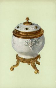 Vaso, Porcellana Fuchien, con Montatura in Argento Dorato di Luigi XIV (litografia a colori)