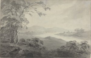 Paesaggio Fluviale con Rovine