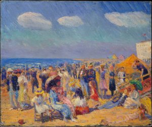 Folla sulla costa da William Glackens