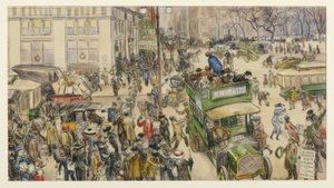 Acquirenti natalizi, Madison Square da William Glackens
