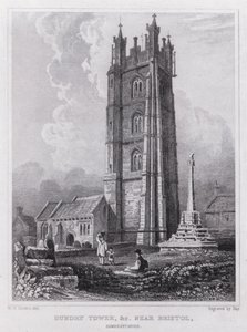 Torre di Dundry, ecc. vicino a Bristol, Somersetshire (incisione) da William H. Bartlett