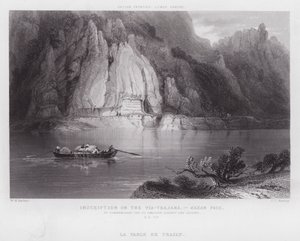 Iscrizione sulla Via-Trajana, Passo di Kazan (incisione) da William H. Bartlett