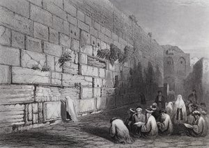 Luogo del pianto degli ebrei, Gerusalemme da William H. Bartlett